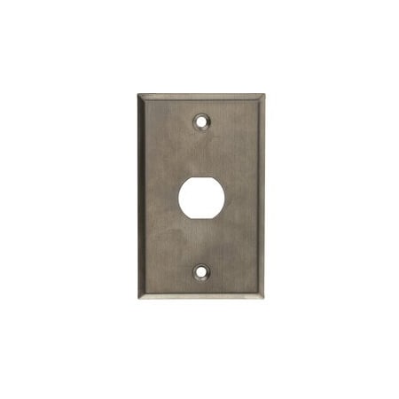 Cable Wholesale Outdoor Wall Plate w/ Water Seal, Stainless Steel , 1 Port, Single Gang 30X8-71001